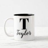 Individuell gestaltetes Geburtstagsgeschenk Person Zweifarbige Tasse (Links)