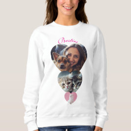 Individuell gestaltetes Herz-Foto für Begleiter Sweatshirt