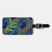 Individuell gestaltetes Hübsches Peacock Feather-M Gepäckanhänger (Vorderseite horizontal)