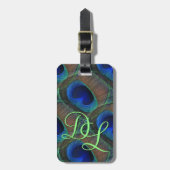 Individuell gestaltetes Hübsches Peacock Feather-M Gepäckanhänger (Vorderseite vertikal)