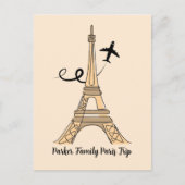 Individuell gestaltetes Pariser Trip Chic Eiffeltu Postkarte (Vorderseite)