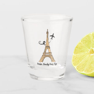 Individuell gestaltetes Pariser Trip Chic Eiffeltu Schnapsglas