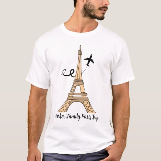 Individuell gestaltetes Pariser Trip Chic Eiffeltu T-Shirt (Vorderseite)