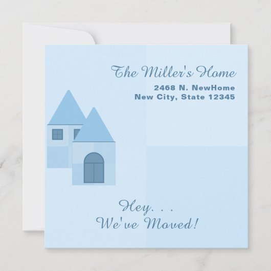 Individuell gestaltetes Party mit Umzug und Hausha Ankündigung (Vorderseite)