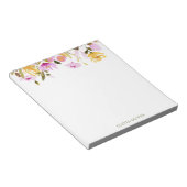 Individuell gestaltetes, rosafarbenes Blumengeschä Notizblock (angewinkelt)