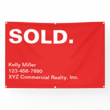 Individuell gestaltetes SOLD-Schild Kommerzielles
