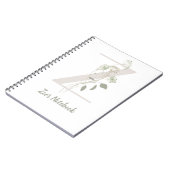 Individuell gestaltetes Z mit Soft Blume Notebook Notizblock (Linke Seite)