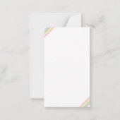 Individuell gestreifte Regenbogenfarben Elegant Mo Mitteilungskarte (Rückseite)