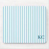 Individuell gestreifter Arbeitsplatz mit Monogramm Mousepad (Vorne)