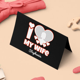 Individuell Ich liebe meine Frau – Name & Foto hin Karte