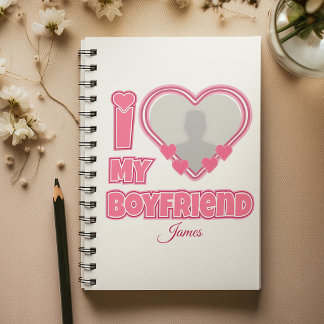 Individuell Ich liebe meinen Freund – Foto & Name Planer