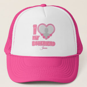 Individuell Ich liebe meinen Freund – Foto & Name Truckerkappe