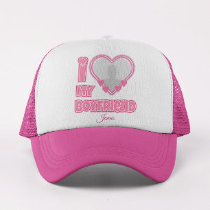 Individuell Ich liebe meinen Freund – Foto & Name Truckerkappe