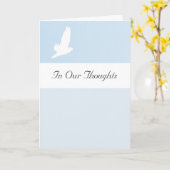 Individuell in unseren Gedanken / Gebete Beileid Karte (Gelbe Blume)