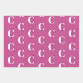 Individuell initiale monogramm rosa Farbtöne chisc Geschenkpapier Set (Vorderseite 3)