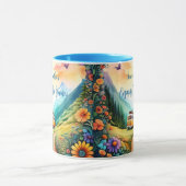 Individuell Inspirierend positives Vibe Zitat. Tasse (Zentrum)