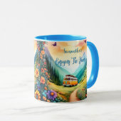 Individuell Inspirierend positives Vibe Zitat. Tasse (VorderseiteRechts)