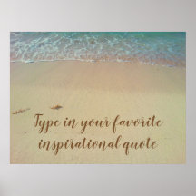 Individuell inspiriertes Zitat Strandposter