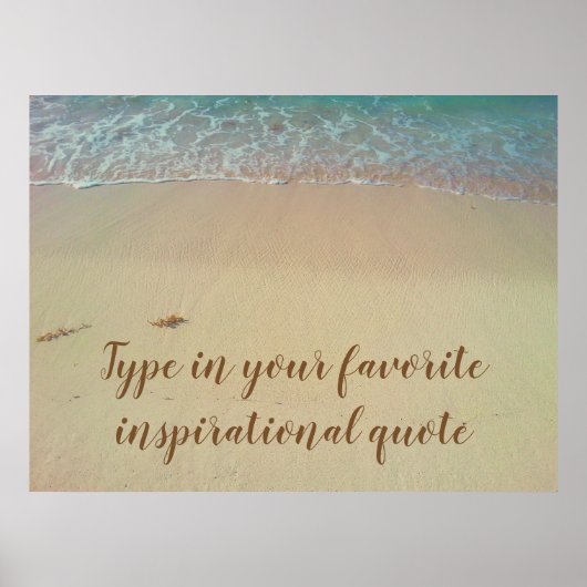 Individuell inspiriertes Zitat Strandposter Poster (Vorne)