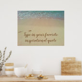 Individuell inspiriertes Zitat Strandposter Poster (Küche)