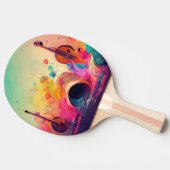 Individuell markierte Erfahrung mit Wasserfarben Tischtennis Schläger (Seitenansicht)