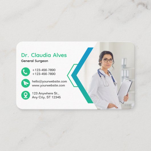 Individuell markierte kreative moderne medizinisch visitenkarte (Vorderseite)