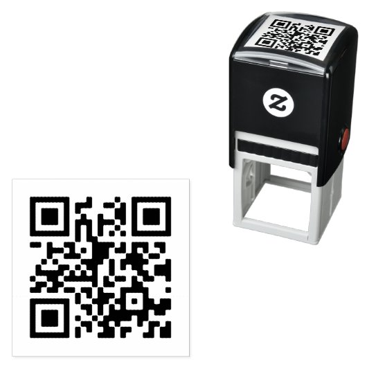 Individuell markierte moderne QR-Code-Briefmarke Permastempel (Beispiel)