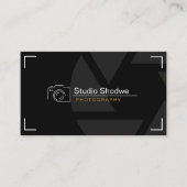 Individuell markierte Schwarz-weiße moderne Fotogr Visitenkarte (Vorderseite)
