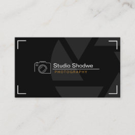 Individuell markierte Schwarz-weiße moderne Fotogr Visitenkarte