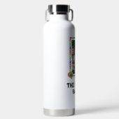 Individuell markiertes rosa gelbes Blau Persönlich Trinkflasche (Vorderseite)