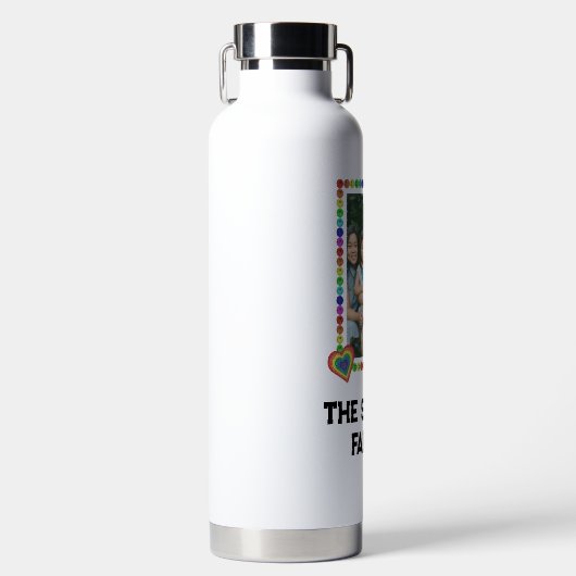 Individuell markiertes rosa gelbes Blau Persönlich Trinkflasche (Vorderseite)