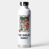 Individuell markiertes rosa gelbes Blau Persönlich Trinkflasche (links)