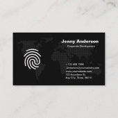 Individuell markiertes Schwarz-Weiß-Unternehmen Visitenkarte (Rückseite)