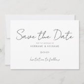 Individuell Minimalistisch Elegante Einfache Hochz Save The Date (Vorderseite)