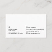 Individuell Minimalistische Moderne mit Social Med Visitenkarte (Rückseite)