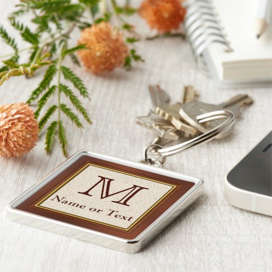 Individuell Mit Monogramm, personalisierte Keychai Schlüsselanhänger (Seite)