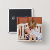 Individuell modern Foto personalisiert Button (Vorne & Hinten)
