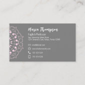 Individuell moderne, einfache Elegante Gray Pink C Visitenkarte (Vorderseite)