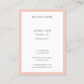 Individuell moderne, einfache Elegante Minimalisti Visitenkarte (Rückseite)