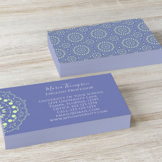 Individuell moderne, Lila grüne Chic Einfach Visitenkarte