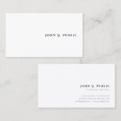 Individuell moderne minimalistische Vorlage Elegan Visitenkarte (Vorne/Hinten)