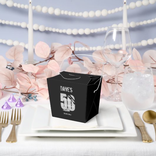 Individuell moderne Schwarz jedes Alter 50. Geburt Geschenkschachtel (Hochzeit)