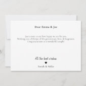 Individuell moderner Chic Gratulation Couple Newly (Rückseite)