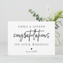 Individuell moderner Chic Gratulation Couple Newly