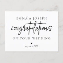 Individuell moderner Chic Gratulation Couple Newly