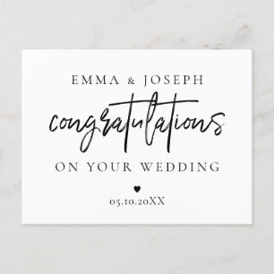Individuell moderner Chic Gratulation Couple Newly Postkarte