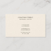 Individuell moderner Minimal einfach zu machen Tem Visitenkarte (Rückseite)