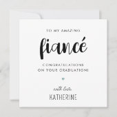 Individuell moderner und Niedlicher Fiancé-Abschlu Karte (Vorderseite)