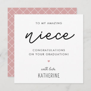 Individuell moderner und Niedlicher Nichte Abschlu Karte