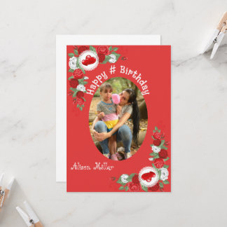 Individuell modernes dekoratives Happy Birthday Fo Karte